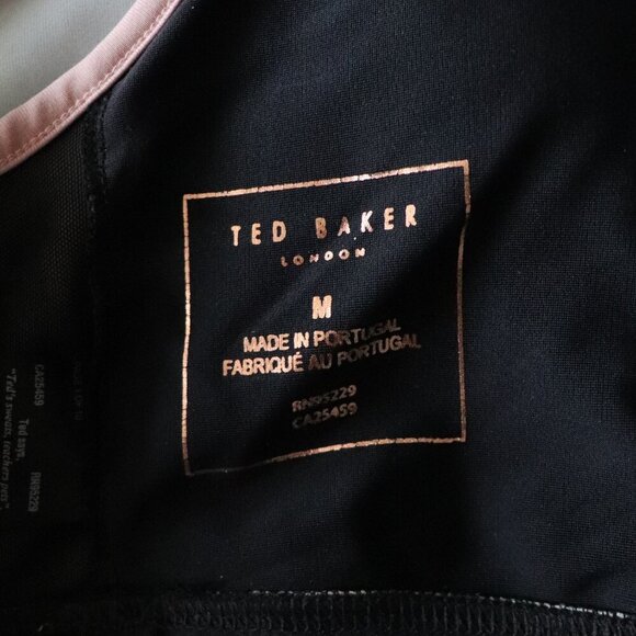 Ted Baker London Women's Sz M Floral‎ Sleeveless Activewear Stretch Sports Bra - Picture 9 of 11